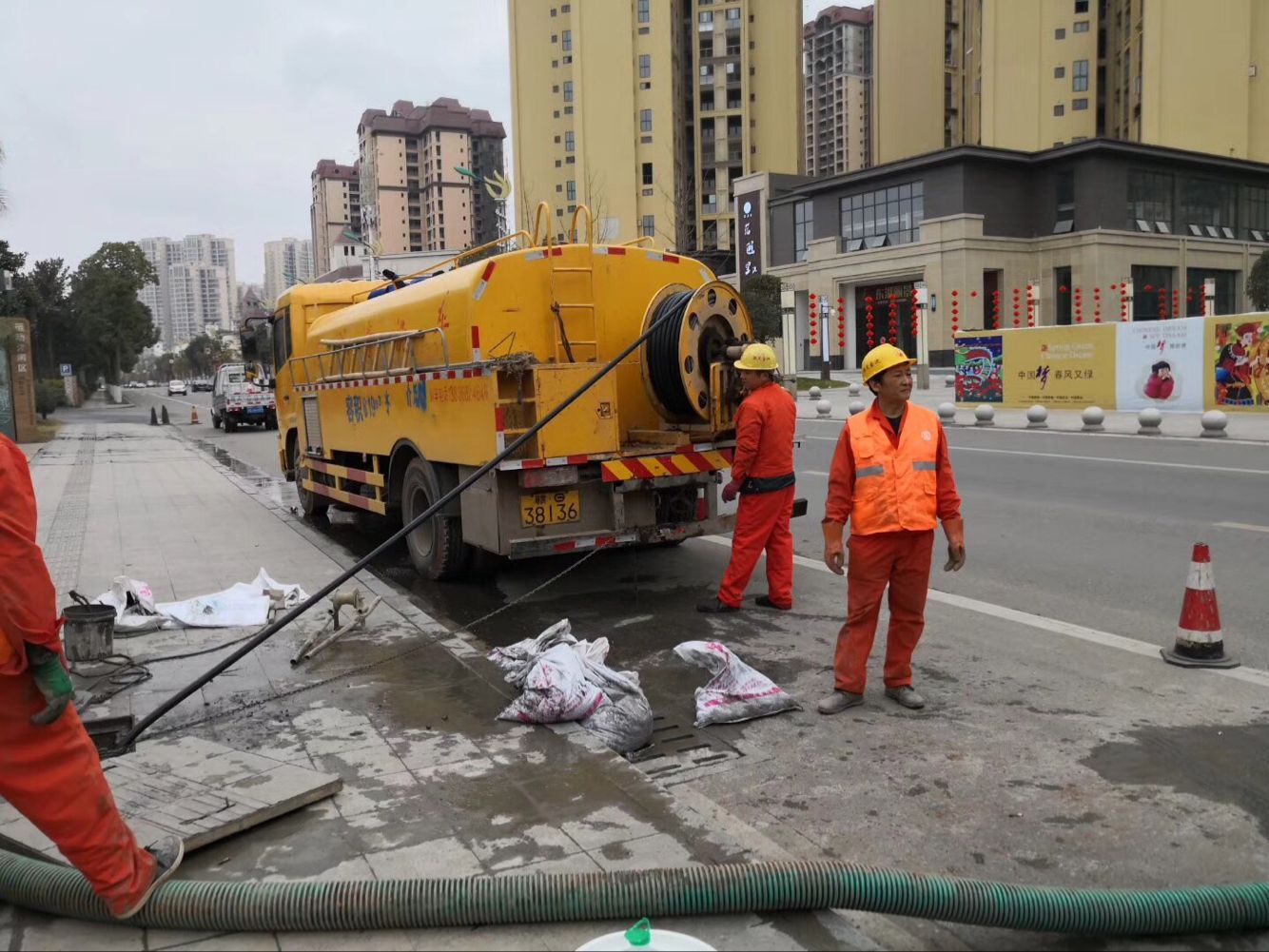 回民排污管道清淤-管道清洗